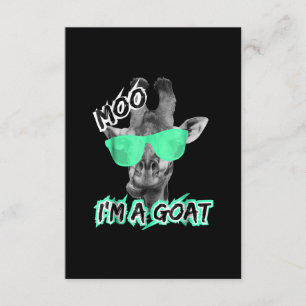 Funny Giraffe Moo Im A Goat Cute Zoo Animal Gift Enclosure Card