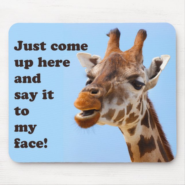 Funny Giraffe Mousepad (Front)
