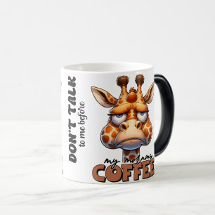 Funny Giraffe Mug – 'Don't Talk to Me Before My Mo