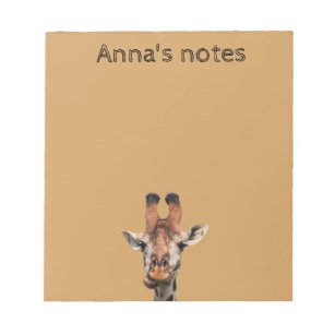 Funny giraffe notepad