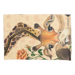 Funny Giraffe Pillow Case