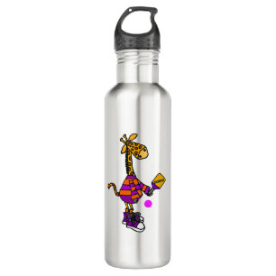 Funny Giraffe Playing Pickleball  710 Ml Water Bottle