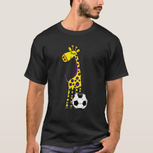 Funny Giraffe Playing Soccer T-Shirt