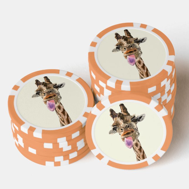 Funny Giraffe Poker Chips (Stack)