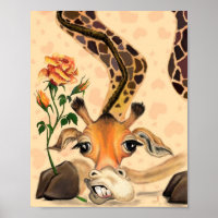 Funny Giraffe Poster