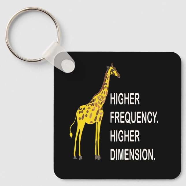 Funny Giraffe Pun Key Ring (Front)