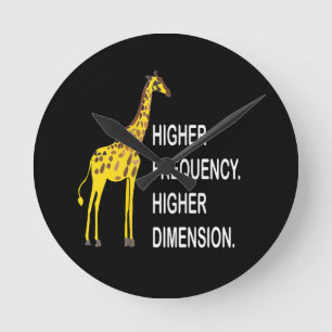 Funny Giraffe Pun Round Clock