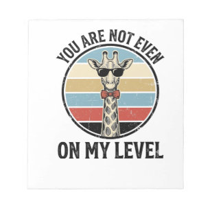 Funny Giraffe Quote Vintage Engraving T-Shirt Desi Notepad