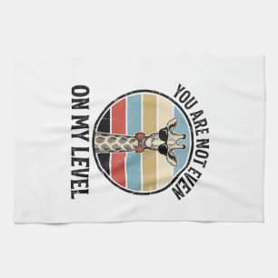 Funny Giraffe Quote Vintage Engraving T-Shirt Desi Tea Towel