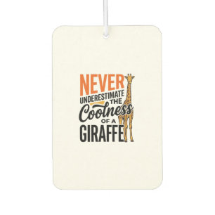 Funny Giraffe Quote Vintage Vector T-Shirt Design_ Car Air Freshener