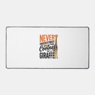 Funny Giraffe Quote Vintage Vector T-Shirt Design_ Desk Mat