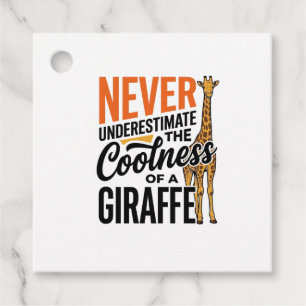Funny Giraffe Quote Vintage Vector T-Shirt Design_ Favour Tags