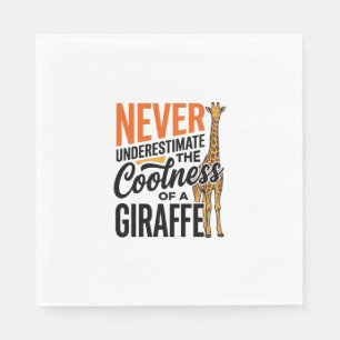 Funny Giraffe Quote Vintage Vector T-Shirt Design_ Napkin