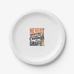 Funny Giraffe Quote Vintage Vector T-Shirt Design_ Paper Plate