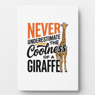 Funny Giraffe Quote Vintage Vector T-Shirt Design_ Plaque