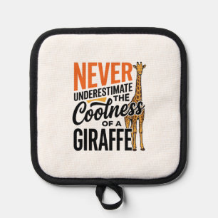Funny Giraffe Quote Vintage Vector T-Shirt Design_ Pot Holder