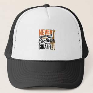 Funny Giraffe Quote Vintage Vector T-Shirt Design_ Trucker Hat