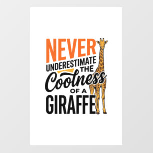 Funny Giraffe Quote Vintage Vector T-Shirt Design_ Window Cling