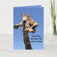 Funny Giraffe Retirement Card