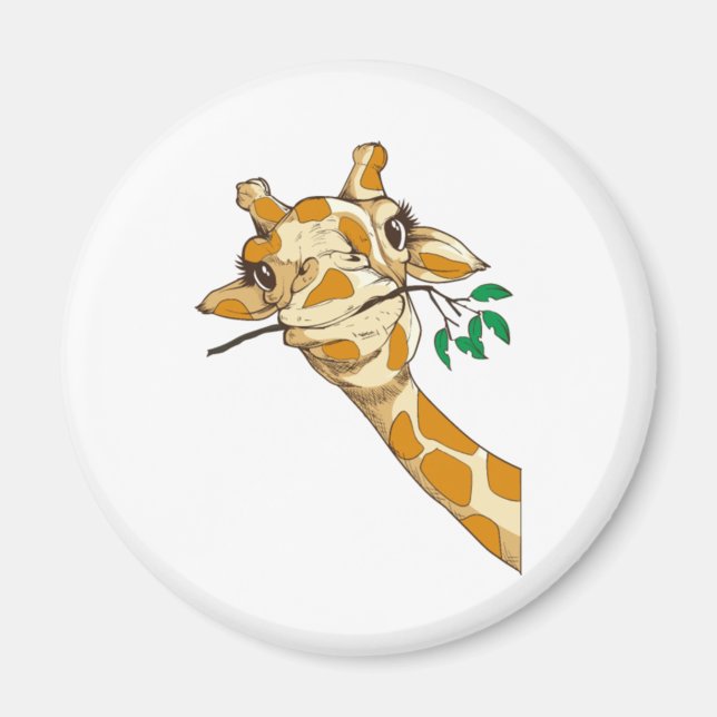 Funny Giraffe Safari Zoo Animal Love Giraffes Magnet (Front)