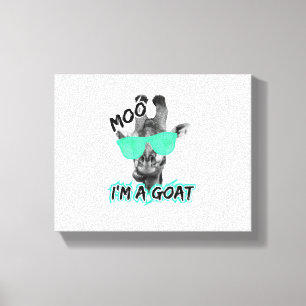 Funny Giraffe Shirt Moo I'm A Goat Cute Zoo Animal Canvas Print