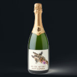 Funny Giraffe Sparkling Wine Label - Custom Text<br><div class="desc">Sparkling Wine Labels with Funny Giraffe Tongue Out and Playful Wink Cartoon Drawing Animal Smile - or Choose / Add Your Unique Text / Font / Colour - Make Your Special Bottle Labels Gift - Resize and move or remove and add elements / image with customisation tool ! - Drawing...</div>