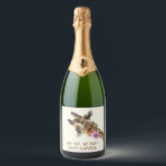 Funny Giraffe Sparkling Wine Label - Custom Text<br><div class="desc">Sparkling Wine Labels with Funny Giraffe Tongue Out and Playful Wink Cartoon Drawing Animal Smile - or Choose / Add Your Unique Text / Font / Colour - Make Your Special Bottle Labels Gift - Resize and move or remove and add elements / image with customisation tool ! - Drawing...</div>
