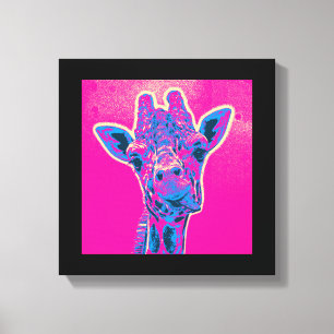 Funny Giraffe Sticking out his Tongue Canvas Print