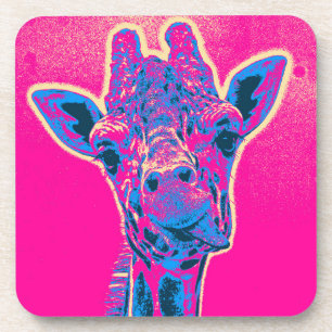Funny Giraffe Sticking out his Tongue Coaster