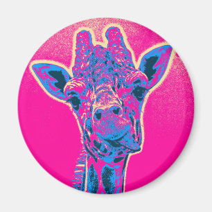 Funny Giraffe Sticking out his Tongue Magnet