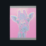 Funny Giraffe Sticking out his Tongue Notepad<br><div class="desc">A funny pose from a cute giraffe -  sticking out his tongue! Funky cheerful neon colours of pink and blue. Fun sixties retro pop art style.</div>