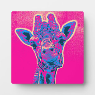 Funny Giraffe Sticking out his Tongue Plaque
