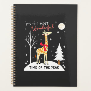 Funny Giraffe The Most Wonderful Time Christmas T- Planner