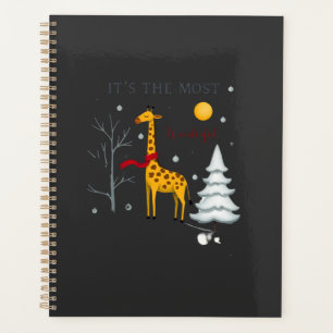 Funny Giraffe The Most Wonderful Time Christmas T- Planner