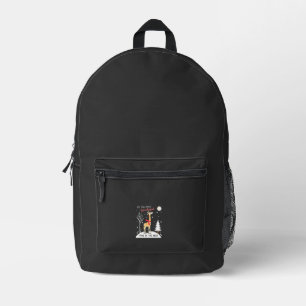 Funny Giraffe The Most Wonderful Time Christmas T- Printed Backpack