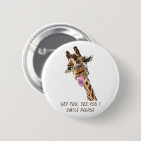 Funny Giraffe Tongue Out and Playful Wink Cartoon 