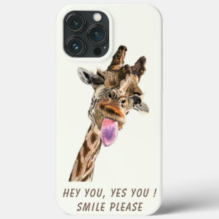 Funny Giraffe Tongue Out and Playful Wink - Fun Case-Mate iPhone Case