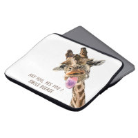 Funny Giraffe Tongue Out and Playful Wink - Smile 