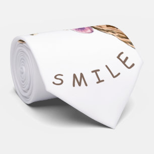 Funny Giraffe Tongue Out and Playful Wink - Smile Tie