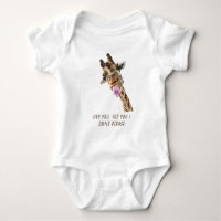 Funny Giraffe Tongue Out Playful Wink - Add Text