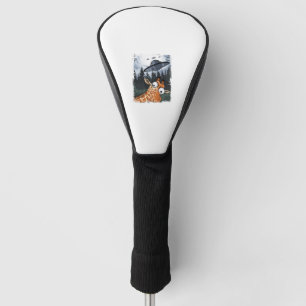 Funny Giraffe UFO Zoo Animal Weird Meme Graphic _ Golf Head Cover