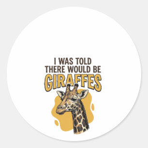Funny Giraffe Vintage Engraving Shirt Design_1 Classic Round Sticker