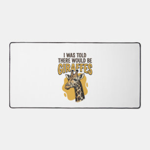 Funny Giraffe Vintage Engraving Shirt Design_1 Desk Mat