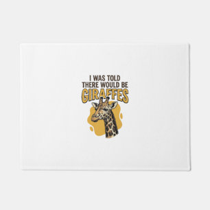 Funny Giraffe Vintage Engraving Shirt Design_1 Doormat