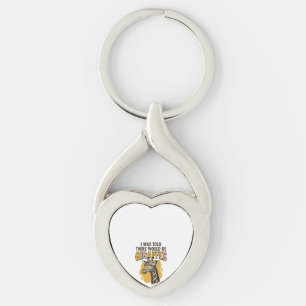 Funny Giraffe Vintage Engraving Shirt Design_1 Key Ring