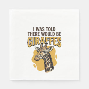 Funny Giraffe Vintage Engraving Shirt Design_1 Napkin