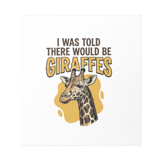 Funny Giraffe Vintage Engraving Shirt Design_1 Notepad (Front)