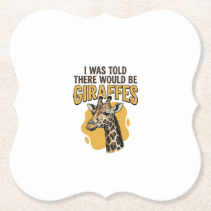 Funny Giraffe Vintage Engraving Shirt Design_1 Paper Coaster
