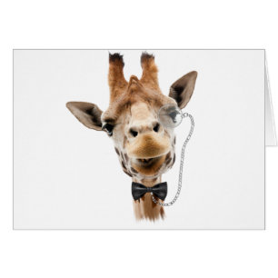 Funny Giraffe with Bowtie and Monocle