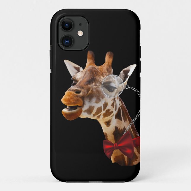 Funny Giraffe with Bowtie and Monocle Case-Mate iPhone Case (Back)